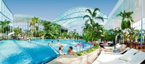 a rendering of a resort pool in a building at Landhaus-Apartment Feldbergblick in Sankt Märgen