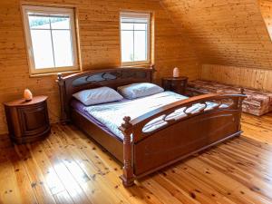 Postel nebo postele na pokoji v ubytování Chalupa u vleku Horní Podluží