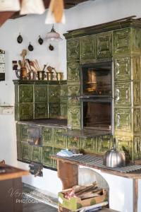 Kuchyň nebo kuchyňský kout v ubytování Chalupa U Veverek