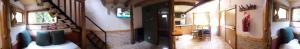 Cabañas De La Comarca في إل بولسون: اطلالة غرفة مع باص مدرسة