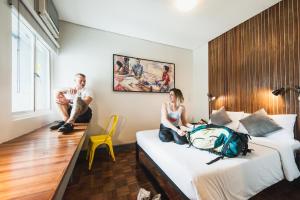 Postelja oz. postelje v sobi nastanitve Z Hostel