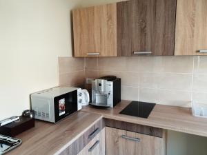 Kuchyň nebo kuchyňský kout v ubytování Mediterrán Villa Kecskemét