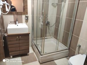 Koupelna v ubytování Hotel Bazaar