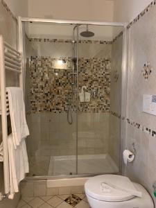 łazienka z prysznicem i toaletą w obiekcie Bellitalia Vacanze w Rzymie