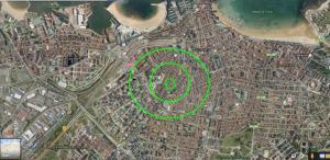 Letecký snímek ubytování TURISMO DE CALIDAD EN EL PARAISO DE GIJON