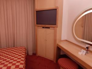 TV a/nebo společenská místnost v ubytování AUTO HOTEL LEGARIA