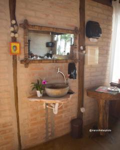 Et badeværelse på Pousada Mirante do Cerrado