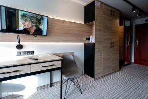 TV a/nebo společenská místnost v ubytování Hotel Halo Szczyrk