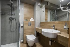 Koupelna v ubytování Hotel Halo Szczyrk