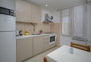 Kuchyň nebo kuchyňský kout v ubytování Apartment Tea