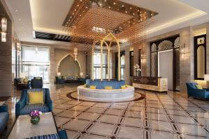 Khu vực ghế ngồi tại Al Najada Doha Hotel by Tivoli