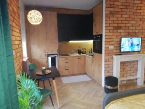 Η κουζίνα ή μικρή κουζίνα στο Gold Apartament