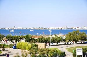 vista sulla spiaggia e sull'acqua di Studio 43 climatisé terrasse vue mer a Le Grau-du-Roi