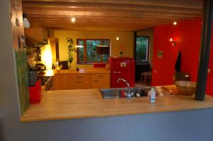 Kuchyň nebo kuchyňský kout v ubytování Vakantiehuis Lazy house 6 tot 8 personen