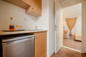 Kuchyň nebo kuchyňský kout v ubytování Aeolis Boutique Hotel