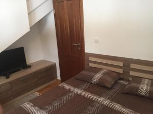 - une chambre avec 2 lits et une télévision dans l'établissement Nena apartman, à Zlatibor