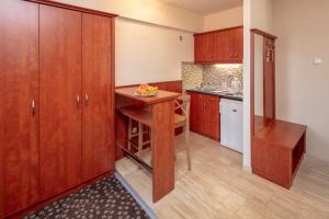 Kuchyň nebo kuchyňský kout v ubytování Hotel Charles