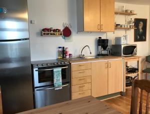 Ásahraun Guesthouse的厨房或小厨房
