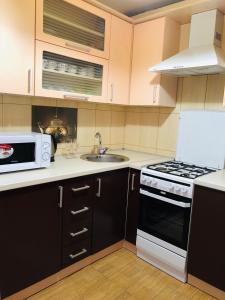 Η κουζίνα ή μικρή κουζίνα στο Apartment Rovno