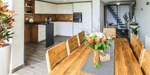 A kitchen or kitchenette at Panoramic view Cottage house - Heaven