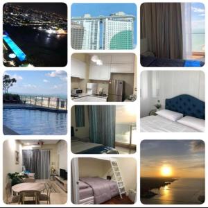 a collage of photos of a hotel room at Silverscape Seaview B25-13 in Malacca