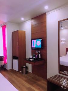 TV a/nebo společenská místnost v ubytování Hotel Dasaprakash