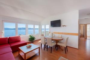TV a/nebo společenská místnost v ubytování Apartmani Panorama