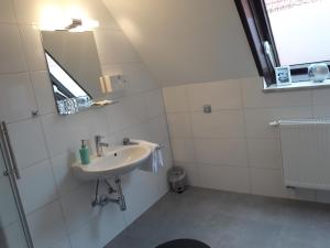 Koupelna v ubytování Hotel Luca