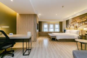 Postel nebo postele na pokoji v ubytování Atour Hotel Chengdu Shuangliu International Airport