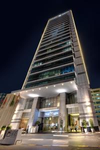 El edificio en el que está el hotel