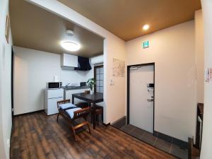 Kuchyň nebo kuchyňský kout v ubytování Hana Botan