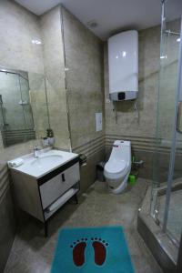 Koupelna v ubytování Hotel 777