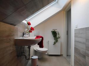 Ένα μπάνιο στο Ferienhaus Astenblick für große Gruppen - Familienfeiern oder Betriebsfeiern