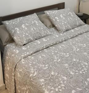 拉克魯斯的住宿－Estudio Neya，一张带毯子的床和两个枕头