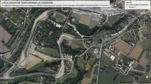 a map of the proposed improvements to the freeway at Agriturismo "La Fondazza" in Imola