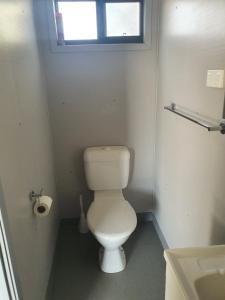 CoonambleTerminus Hotel的带白色马桶和窗户的浴室 更多19张照片