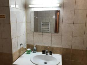 a bathroom with a sink and a mirror at Studio in Hotel Flora Borovets in Borovets +103 photos