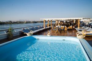 a swimming pool on the top of a cruise ship at SUNRISE Terramar Cruise in Luxor