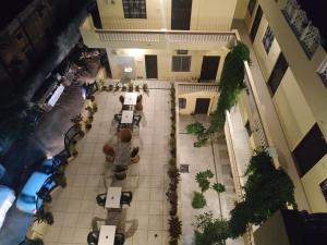 an overhead view of a courtyard in a building at Keshav Palace in Pushkar