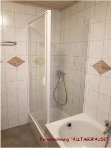 Koupelna v ubytování Das Altstadthaus
