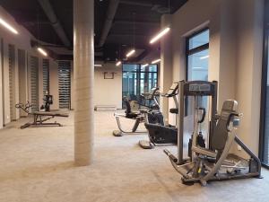 Posilňovňa alebo fitness centrum v ubytovaní FARO Apartamenty Polanki Park z basenami