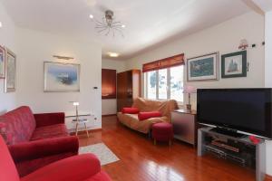 TV a/nebo společenská místnost v ubytování Casa Zorana-Alba Apartments