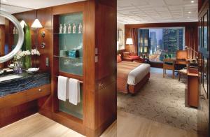 Uma cama ou camas num quarto em Mandarin Oriental, Hong Kong