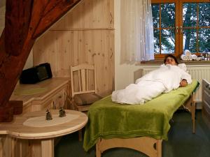 Giường trong phòng chung tại Ferienhof "Alte Försterei"