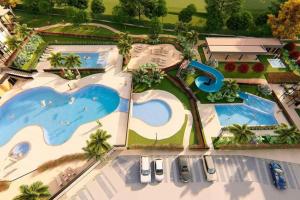 a rendering of a pool at a resort at Apartamento en el Eje Cafetero, La Tebaida in La Tebaida
