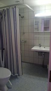 Kylpyhuone majoituspaikassa Juthbacka Hotell
