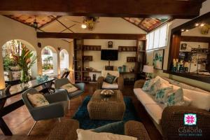 Χώρος καθιστικού στο Hotel Boutique La Casona