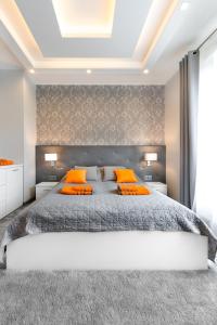 Apartment Orange Dreamにあるベッド