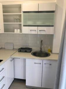 A kitchen or kitchenette at M Apartments, Kallikratia