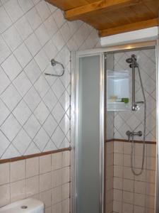 bagno con doccia e servizi igienici. di Las Casitas de mi Abuela a Casares